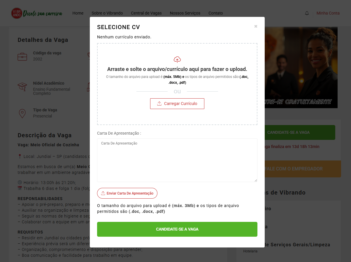 Candidatando Vibrando